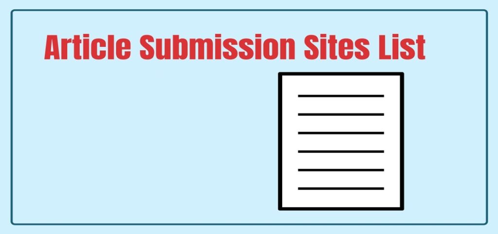 Article Submission Sites List